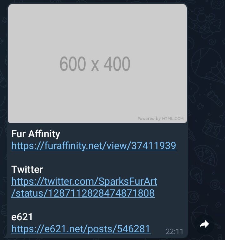 Telegram bot using the expanded links